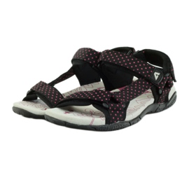 American Club Sandali con inserto in pelle americana 1717 rosa nero 3