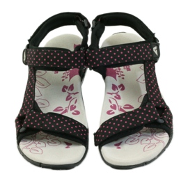 American Club Sandali con inserto in pelle americana 1717 rosa nero 4