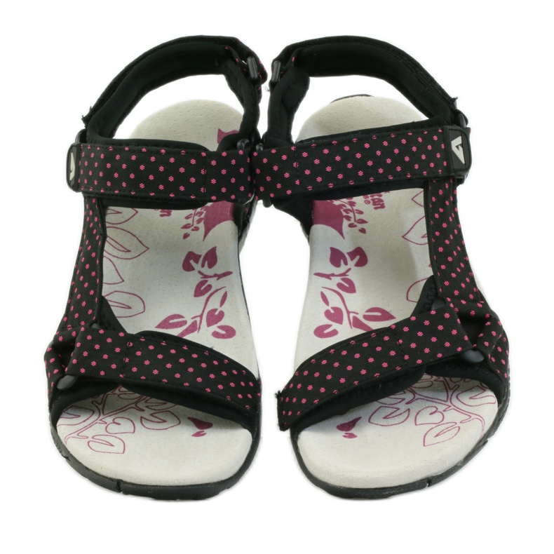 American Club Sandali con inserto in pelle americana 1717 rosa nero 4