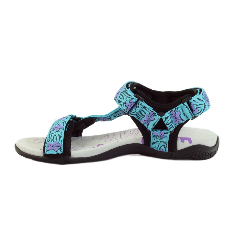 American Club Sandali con inserto in pelle americana 1717 blu viola 2