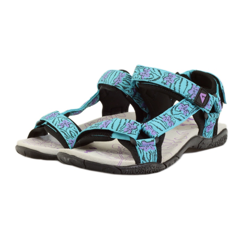 American Club Sandali con inserto in pelle americana 1717 blu viola 3