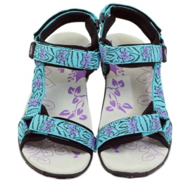 American Club Sandali con inserto in pelle americana 1717 blu viola 4