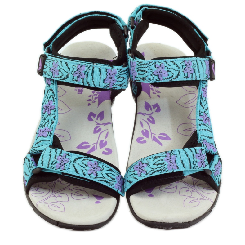 American Club Sandali con inserto in pelle americana 1717 blu viola 4