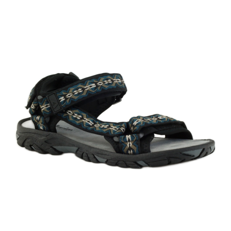 American Club Sandali con sottopiede in pelle American 1728 verde marrone nero 1