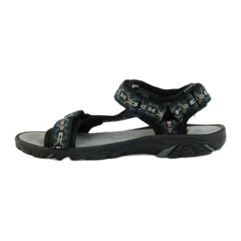 American Club Sandali con sottopiede in pelle American 1728 verde marrone nero 2