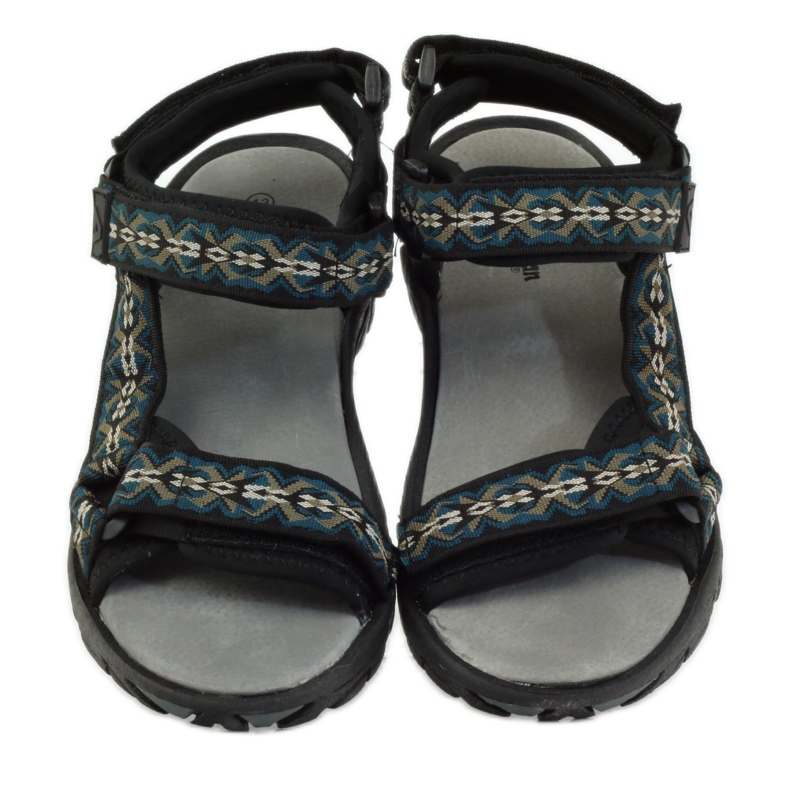 American Club Sandali con sottopiede in pelle American 1728 verde marrone nero 4