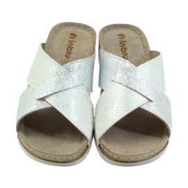 KOMFORT INBLU 010 pantofole tęg.H bianco grigio 4