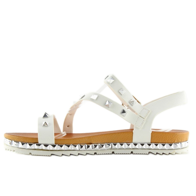 Sandali da donna bianchi WSJ-51 White bianco 2