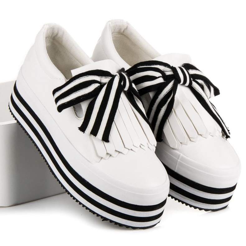 Vices Sneaker vizi alla moda bianco nero 2