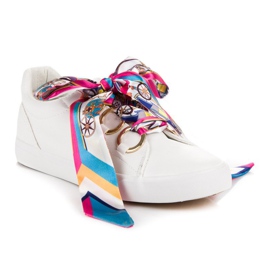 Vices Vizi delle scarpe da ginnastica allacciate bianche bianca 1