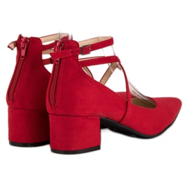 Décolleté VICES in pelle scamosciata rosso 2