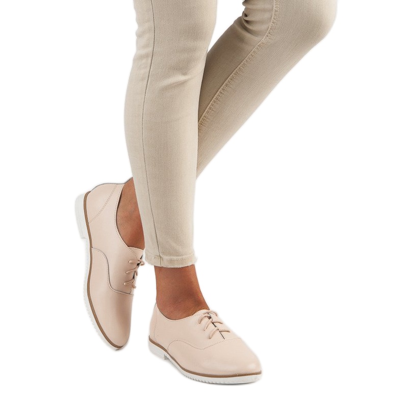 Mazaro MAZERO Scarpe in Pelle Beige 2