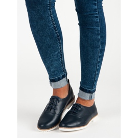 Scarpe Mazaro in pelle blu navy 1