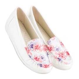 Tullo Mocassini Bianchi Con Fiori bianco 1