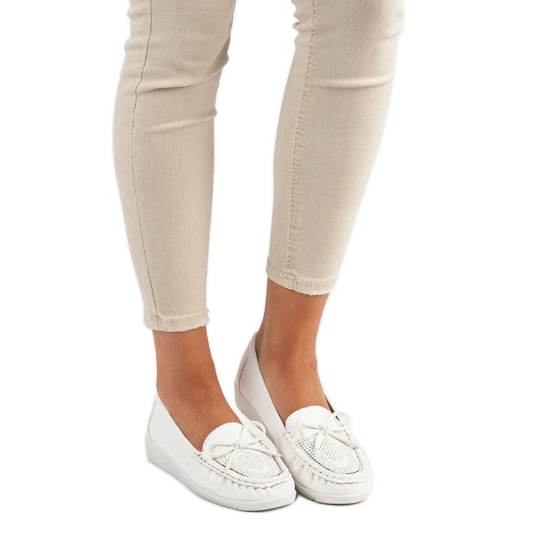 Tullo Mocassini bianchi da donna bianca 1