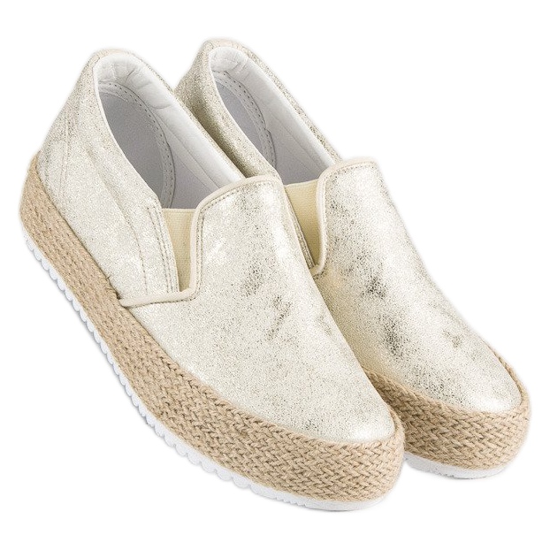 Betler Espadrillas Dorate Sulla Piattaforma d'oro 2