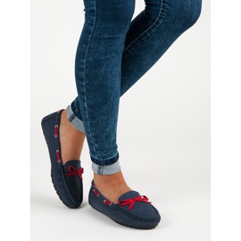 Tullo Mocassini eleganti in pelle scamosciata blu 1