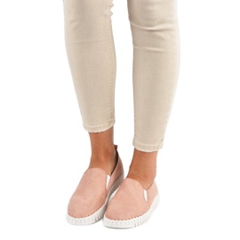 Tullo Slip in pelle scamosciata rosa 1