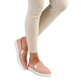 Tullo Slip in pelle scamosciata rosa 2