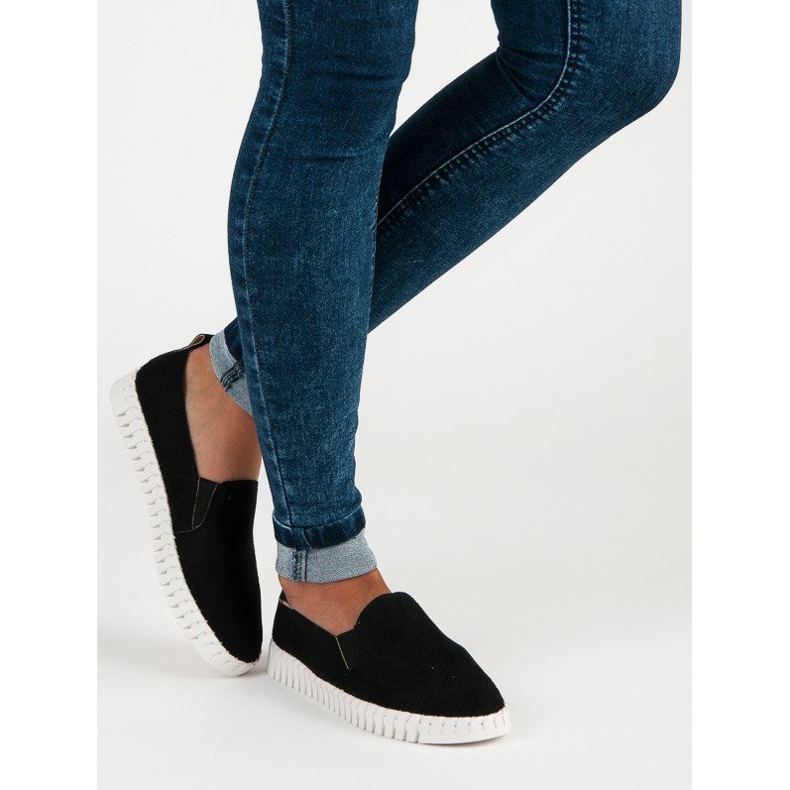 Tullo Slipons in camoscio nero 1