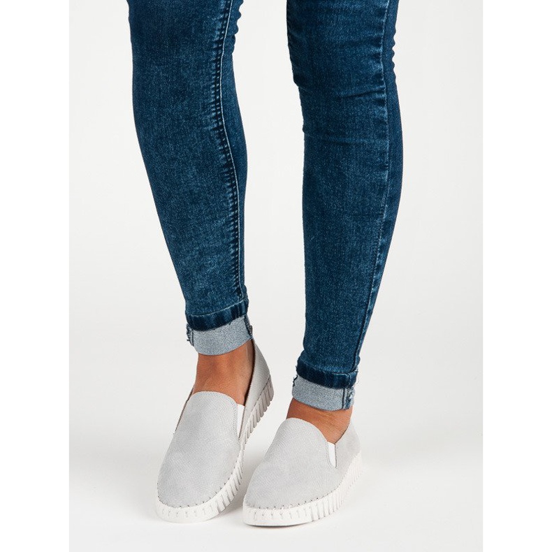 Tullo Slip-on in camoscio grigio 2