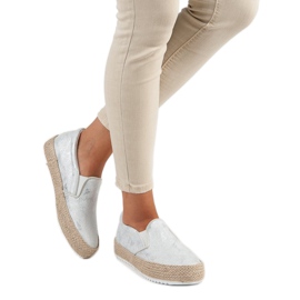 Betler Espadrillas D'argento Sulla Piattaforma grigio 2