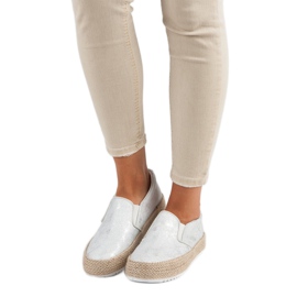 Betler Espadrillas D'argento Sulla Piattaforma grigio 1
