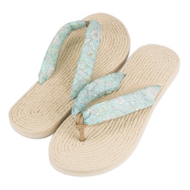 Ax Boxing Espadrillas infradito bianco verde 2
