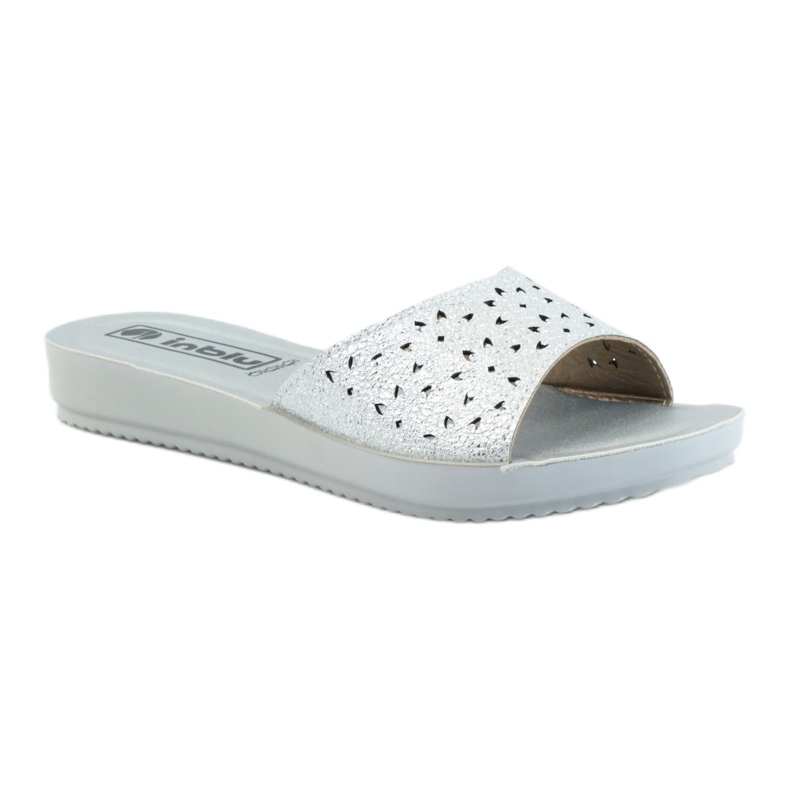 INBLU BM30 ciabatte traforate argento grigio 1