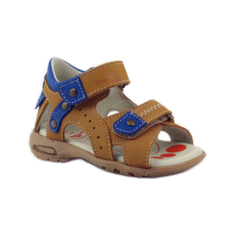 Sandali con velcro Ren But 1471 miele multicolore blu 1