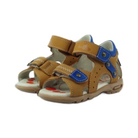 Sandali con velcro Ren But 1471 miele multicolore blu 3