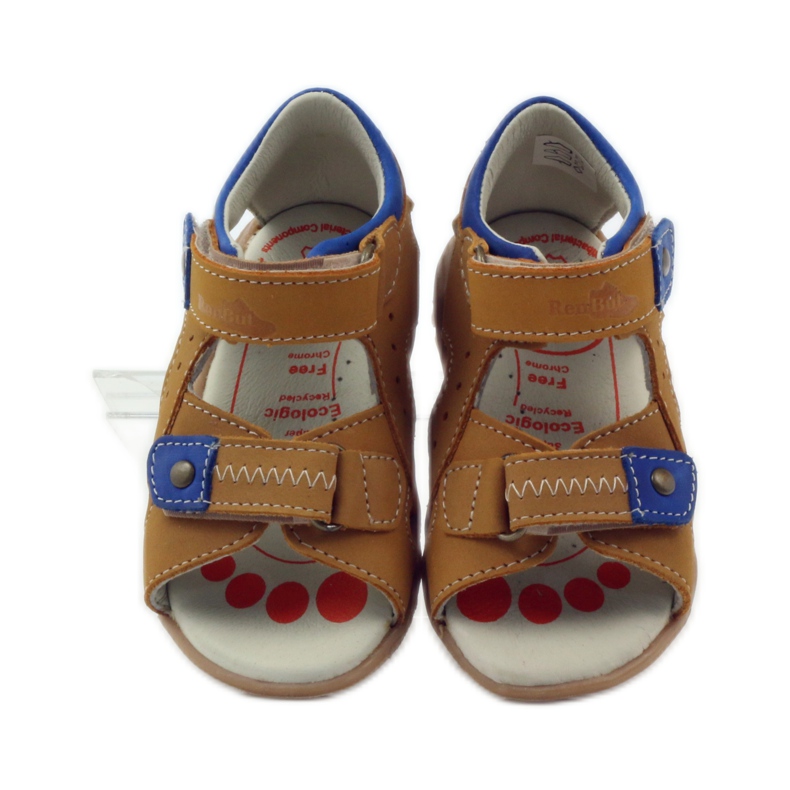 Sandali con velcro Ren But 1471 miele multicolore blu 4