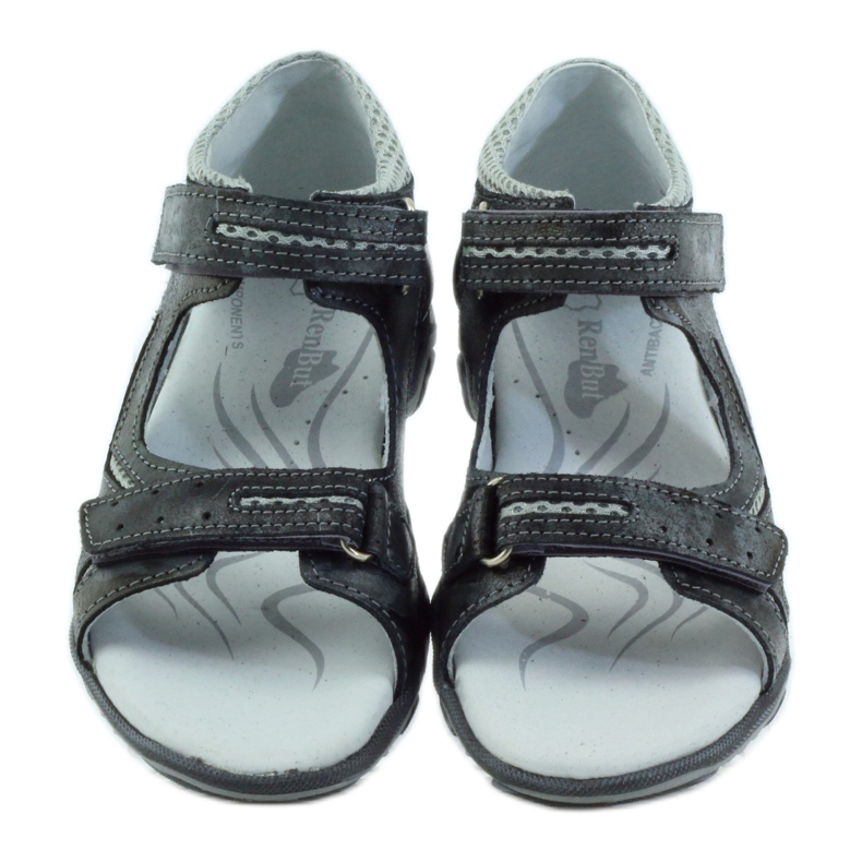 Sandali con velcro Ren But grigio camo 4