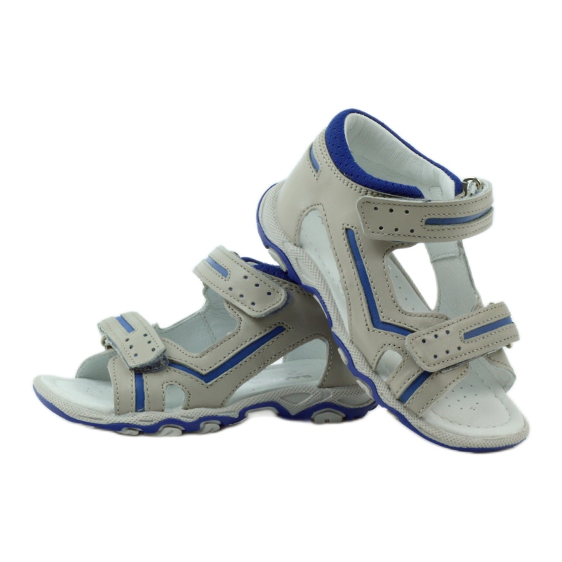 Sandali con Velcro Bartek 31825 grigio blu 3