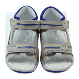 Sandali con Velcro Bartek 31825 grigio blu 4
