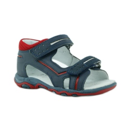 Sandali con velcro Bartek 31825 blu navy rosso 1