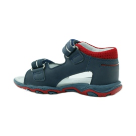 Sandali con velcro Bartek 31825 blu navy rosso 2