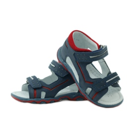 Sandali con velcro Bartek 31825 blu navy rosso 3