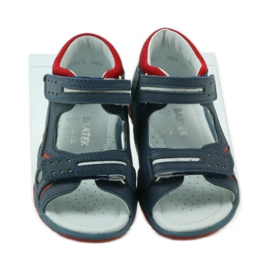 Sandali con velcro Bartek 31825 blu navy rosso 4