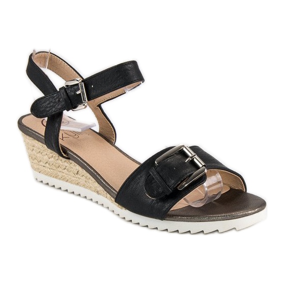 Kylie Sandali espadrillas con fibbia nero 1
