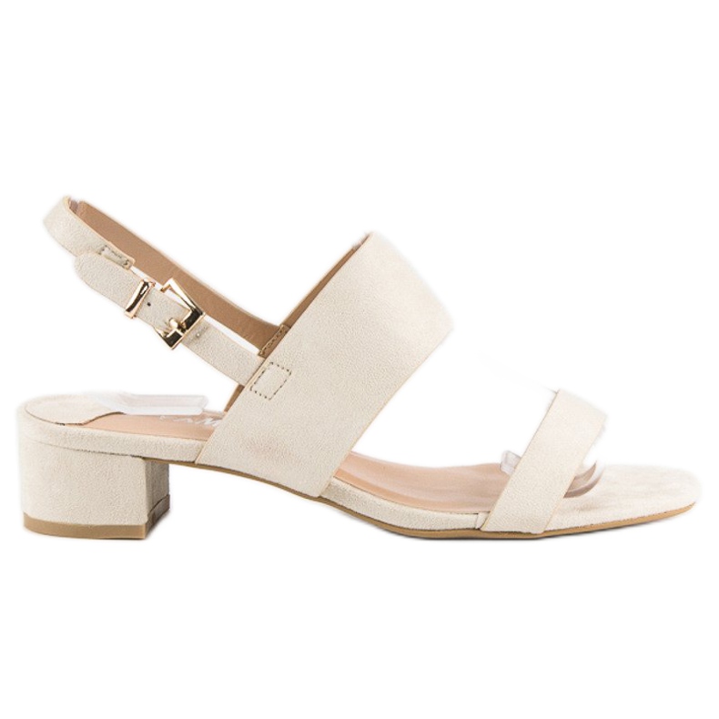 Fama Sandali con tacco basso marrone 1