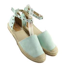 Espadrillas verdi con borchie A636-ESP-1 Verdi blu 1