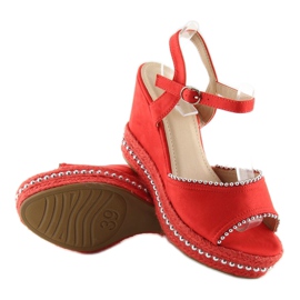 Sandali con zeppa rossi U-6272 rossi rosso 1