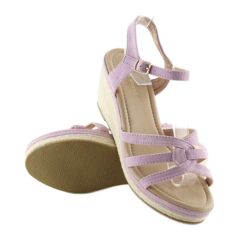 Sandali viola con zeppa bassa SR-2817 Viola 2
