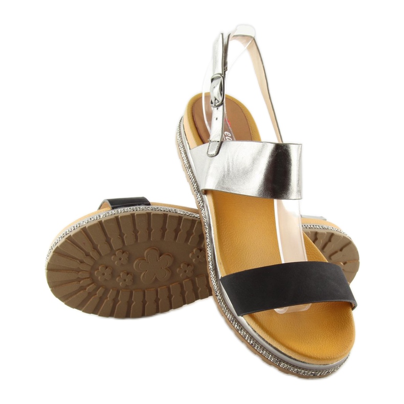 Sandali neri da donna SL88P Nero 2