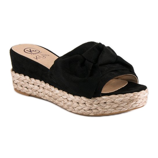 Kylie Espadrillas con fiocco nero 1