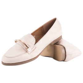 Scarpe beige con perle 2