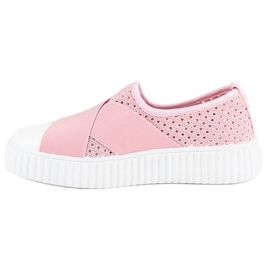 Sneakers Creepers traforate rosa 1
