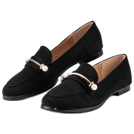 Francesine nere con perle nero 2