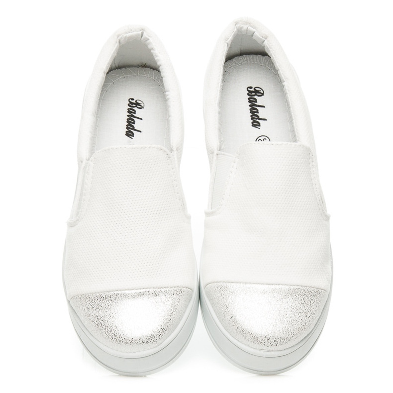 Balada Slip on stile alla moda bianco 2